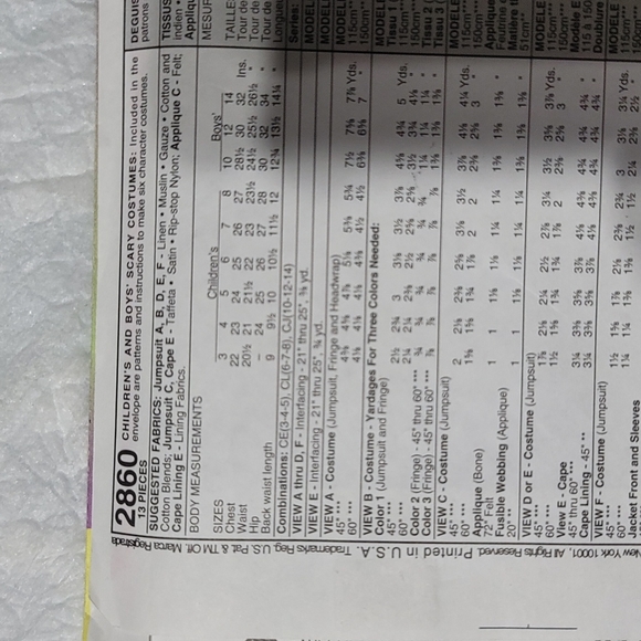 McCall's Costumes..6 Scary Costumes - Picture 7 of 7